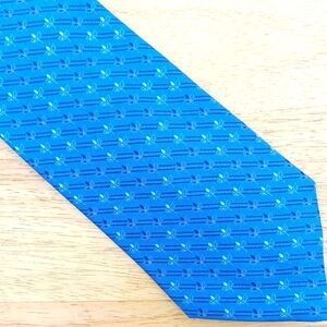 Olimpo Blue Geometric Silk Tie